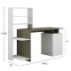 ΓΡΑΦΕΙΟ ΜΕ ΒΙΒΛΙΟΘΗΚΗ ROCHELL ΜΕΛΑΜΙΝΗ OLIVE GREY ΛΕΥΚΟ 146,3x55x128,8Υεκ.HM8886.11 ΓΡΑΦΕΙΟ ΜΕ ΒΙΒΛΙΟΘΗΚΗ ROCHELL ΜΕΛΑΜΙΝΗ OLIVE GREY ΛΕΥΚΟ 146,3x55x128,8Υεκ.HM8886.11