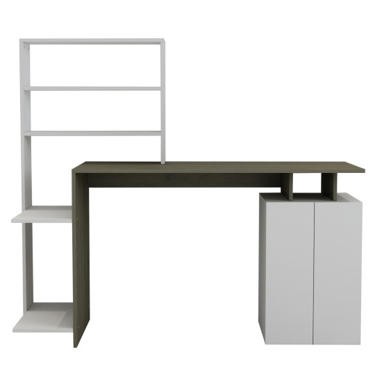 ΓΡΑΦΕΙΟ ΜΕ ΒΙΒΛΙΟΘΗΚΗ ROCHELL ΜΕΛΑΜΙΝΗ OLIVE GREY ΛΕΥΚΟ 146,3x55x128,8Υεκ.HM8886.11 ΓΡΑΦΕΙΟ ΜΕ ΒΙΒΛΙΟΘΗΚΗ ROCHELL ΜΕΛΑΜΙΝΗ OLIVE GREY ΛΕΥΚΟ 146,3x55x128,8Υεκ.HM8886.11