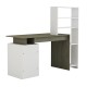 ΓΡΑΦΕΙΟ ΜΕ ΒΙΒΛΙΟΘΗΚΗ ROCHELL ΜΕΛΑΜΙΝΗ OLIVE GREY ΛΕΥΚΟ 146,3x55x128,8Υεκ.HM8886.11 ΓΡΑΦΕΙΟ ΜΕ ΒΙΒΛΙΟΘΗΚΗ ROCHELL ΜΕΛΑΜΙΝΗ OLIVE GREY ΛΕΥΚΟ 146,3x55x128,8Υεκ.HM8886.11
