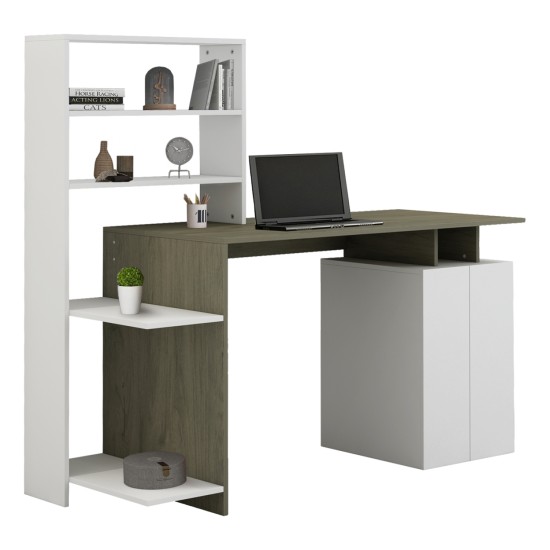 ΓΡΑΦΕΙΟ ΜΕ ΒΙΒΛΙΟΘΗΚΗ ROCHELL ΜΕΛΑΜΙΝΗ OLIVE GREY ΛΕΥΚΟ 146,3x55x128,8Υεκ.HM8886.11 ΓΡΑΦΕΙΟ ΜΕ ΒΙΒΛΙΟΘΗΚΗ ROCHELL ΜΕΛΑΜΙΝΗ OLIVE GREY ΛΕΥΚΟ 146,3x55x128,8Υεκ.HM8886.11