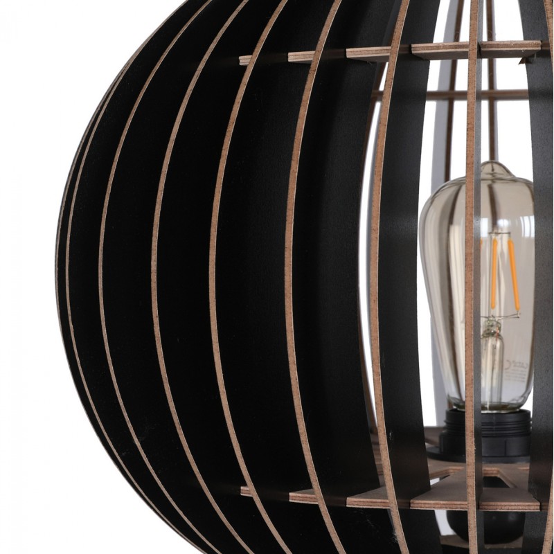 ΦΩΤΙΣΤΙΚΟ ΔΑΠΕΔΟΥ ΞΥΛΙΝΟ ΜΕ ΜΑΥΡΟ ΚΑΠΕΛΟ HM7375.02 Φ36x145Υ εκ.