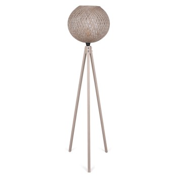 ΦΩΤΙΣΤΙΚΟ ΔΑΠΕΔΟΥ ΞΥΛΙΝΟ ΚΑΙ ΚΑΠΕΛΟ ΑΠΟ ΣΧΟΙΝΙ ΜΠΕΖ HM7376.01 Φ38x145Υ εκ.