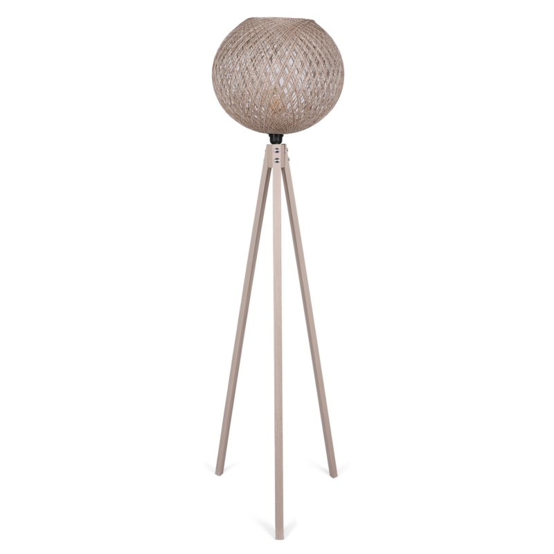 ΦΩΤΙΣΤΙΚΟ ΔΑΠΕΔΟΥ ΞΥΛΙΝΟ ΚΑΙ ΚΑΠΕΛΟ ΑΠΟ ΣΧΟΙΝΙ ΜΠΕΖ HM7376.01 Φ38x145Υ εκ.