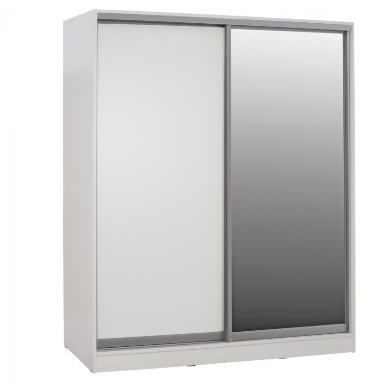 ΝΤΟΥΛΑΠΑ ADLER ΜΕΛΑΜΙΝΗΣ ΛΕΥΚΗ ΜΕ ΚΑΘΡΕΠΤΗ HM2437.03  180X60X210Υεκ.