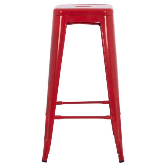 ΣΚΑΜΠΟ BAR ΜΕΤΑΛΛΙΚΟ MELITA ΣΕ ΚΟΚΚΙΝΟ HM8642.04 43x43x78Y εκ.