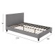 ΚΡΕΒΑΤΙ BECCA ΑΠΟ ΥΦΑΣΜΑ ΓΚΡΙ HM553.11 ΓΙΑ ΣΤΡΩΜΑ 150x200 EK. ΚΡΕΒΑΤΙ BECCA ΑΠΟ ΥΦΑΣΜΑ ΓΚΡΙ HM553.11 ΓΙΑ ΣΤΡΩΜΑ 150x200 EK.