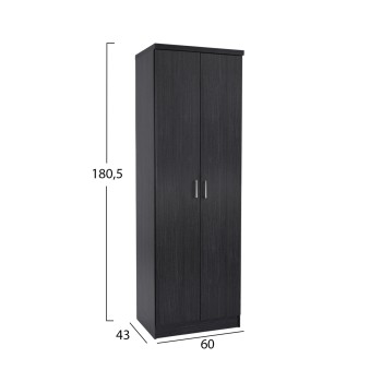 ΠΑΠΟΥΤΣΟΘΗΚΗ ΞΥΛΙΝΗ DAYANNA ΜΕ 6 ΡΑΦΙΑ 60X43X180.5εκ. ZEBRANO HM2379.01