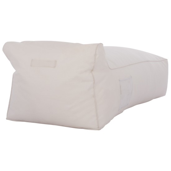 ΠΟΥΦ ΞΑΠΛΩΣΤΡΑ WADELIN HM5774.11 ΜΕ TEXTILINE ΛΕΥΚΟ 190x80x40-60Υ εκ.