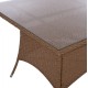 ΤΡΑΠΕΖΙ ΜΕΤΑΛΛΙΚΟ MINSK RATTAN ΜΠΕΖ ΚΑΦΕ HM5507.02 150x90x75 εκ.