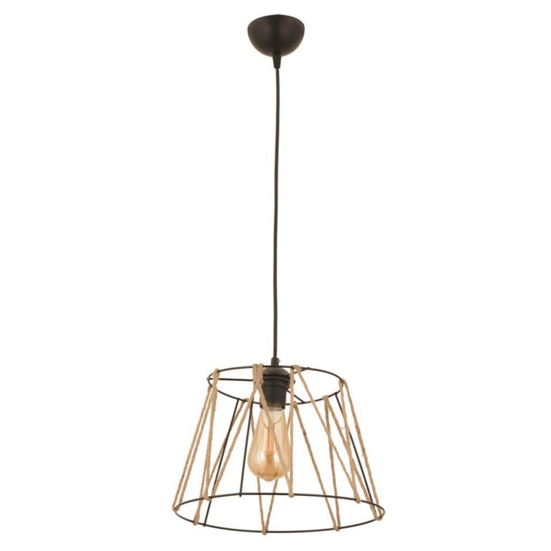 ΦΩΤΙΣΤΙΚΟ ΟΡΟΦΗΣ ΜΕΤΑΛΛΙΚΟ ΜΑΥΡΟ ΜΕ ΣΧΟΙΝΙ ΜΠΕΖ HM7566.01 Φ30x81Υ εκ.