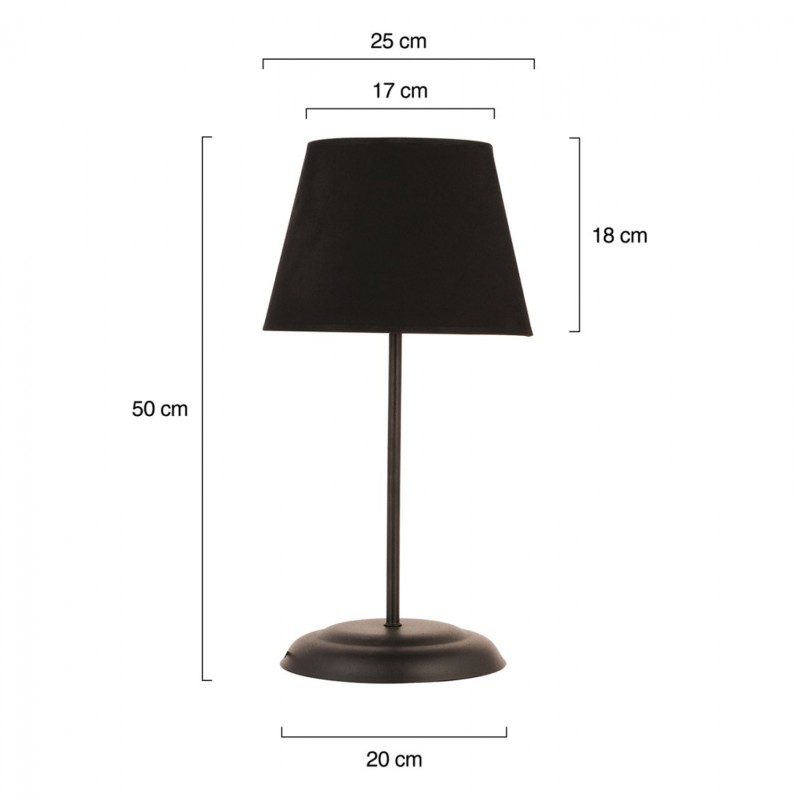 ΦΩΤΙΣΤΙΚΟ ΕΠΙΤΡΑΠΕΖΙΟ ΜΑΤΑΛΛΙΚΟ ΜΑΥΡΟ HM7569.01 25x50Y εκ.