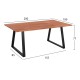 ΤΡΑΠΕΖΙ ΤΡΑΠΕΖΑΡΙΑΣ SOFIA SLIM HM8501.11 ΑΠΟ ΜΑΣΙΦ ΞΥΛΟ ΑΚΑΚΙΑΣ 200x100x77Υ εκ. ΤΡΑΠΕΖΙ ΤΡΑΠΕΖΑΡΙΑΣ SOFIA SLIM HM8501.11 ΑΠΟ ΜΑΣΙΦ ΞΥΛΟ ΑΚΑΚΙΑΣ 200x100x77Υ εκ.