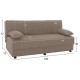 ΚΑΝΑΠΕΣ ΚΡΕΒΑΤΙ ANDRI ΤΡΙΘΕΣΙΟΣ ΜΠΕΖ HM3239.04 180x83x74Υ εκ.