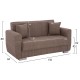 ΚΑΝΑΠΕΣ ΚΡΕΒΑΤΙ POLYA ΔΙΘΕΣΙΟΣ ΚΑΦΕ HM3241.02 150x84x88 εκ. ΚΑΝΑΠΕΣ ΚΡΕΒΑΤΙ POLYA ΔΙΘΕΣΙΟΣ ΚΑΦΕ HM3241.02 153x87x77 εκ.