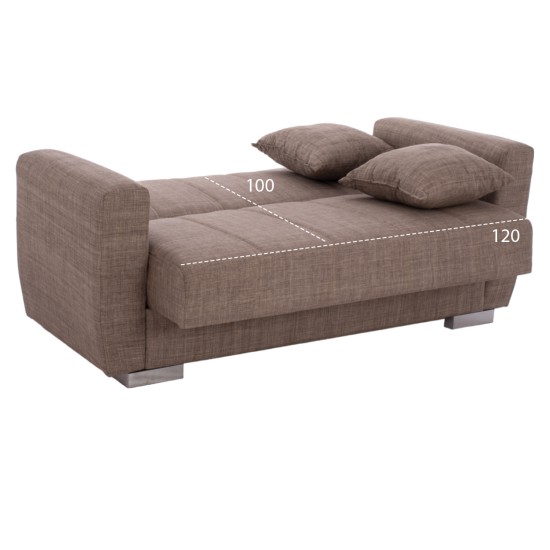 ΚΑΝΑΠΕΣ ΚΡΕΒΑΤΙ POLYA ΔΙΘΕΣΙΟΣ ΚΑΦΕ HM3241.02 150x84x88 εκ. ΚΑΝΑΠΕΣ ΚΡΕΒΑΤΙ POLYA ΔΙΘΕΣΙΟΣ ΚΑΦΕ HM3241.02 153x87x77 εκ.