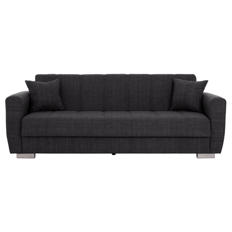 ΚΑΝΑΠΕΣ ΚΡΕΒΑΤΙ POLYA ΤΡΙΘΕΣΙΟΣ HM3240.03 ΓΚΡΙ 215x85x76Υ εκ.