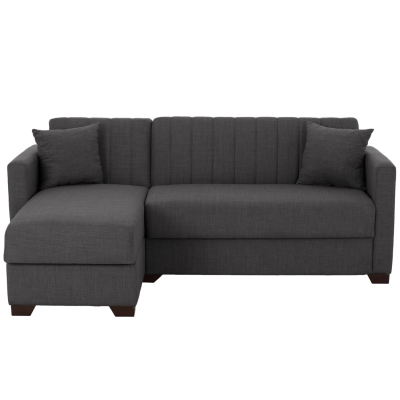 ΚΑΝΑΠΕΣ ΚΡΕΒΑΤΙ GHUFRAN ΓΩΝΙΑ ΑΝΑΣΤΡΕΨΙΜΗ ΓΚΡΙ ΜΕ ΑΠΟΘΗΚΕΤΙΚΟ ΧΩΡΟ HM3244.03 202x140x78Yεκ.