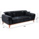 ΣΕΤ ΣΑΛΟΝΙ 3ΤΜΧ BENNINGTON ΜΑΥΡΟ HM11745.01 ΣΕΤ ΣΑΛΟΝΙ 3ΤΜΧ BENNINGTON ΜΑΥΡΟ HM11745.01