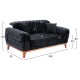 ΣΕΤ ΣΑΛΟΝΙ 3ΤΜΧ BENNINGTON ΜΑΥΡΟ HM11745.01 ΣΕΤ ΣΑΛΟΝΙ 3ΤΜΧ BENNINGTON ΜΑΥΡΟ HM11745.01