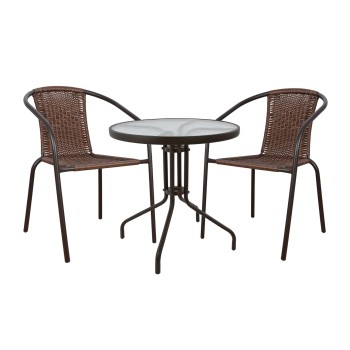 ΣΕΤ ΤΡΑΠΕΖΑΡΙΑ 3ΤΜΧ ΚΑΡΕΚΛΕΣ ΚΑΙ ΤΡΑΠΕΖΙ Φ60 HM5178.02