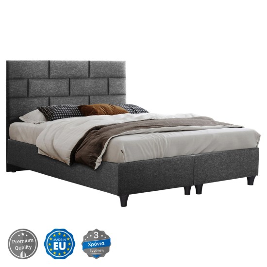 ΚΡΕΒΑΤΙ SOLEDAD ΑΠΟ ΓΚΡΙ ΥΦΑΣΜΑ HM644.01 ΓΙΑ ΣΤΡΩΜΑ 150x200 εκ. ΚΡΕΒΑΤΙ SOLEDAD ΑΠΟ ΓΚΡΙ ΥΦΑΣΜΑ HM644.01 ΓΙΑ ΣΤΡΩΜΑ 150x200 εκ.