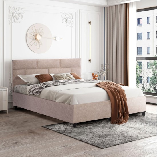 ΚΡΕΒΑΤΙ SOLEDAD ΜΠΕΖ HM644.22 ΓΙΑ ΣΤΡΩΜΑ 150x200 εκ. ΚΡΕΒΑΤΙ SOLEDAD ΜΠΕΖ HM644.22 ΓΙΑ ΣΤΡΩΜΑ 150x200 εκ.