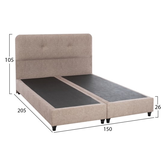 ΚΡΕΒΑΤΙ HM637.22 DOLORES ΜΠΕΖ ΥΦΑΣΜΑ τ.NUBUCK, 150x200 εκ. ΚΡΕΒΑΤΙ HM637.22 DOLORES ΜΠΕΖ ΥΦΑΣΜΑ τ.NUBUCK, 150x200 εκ.