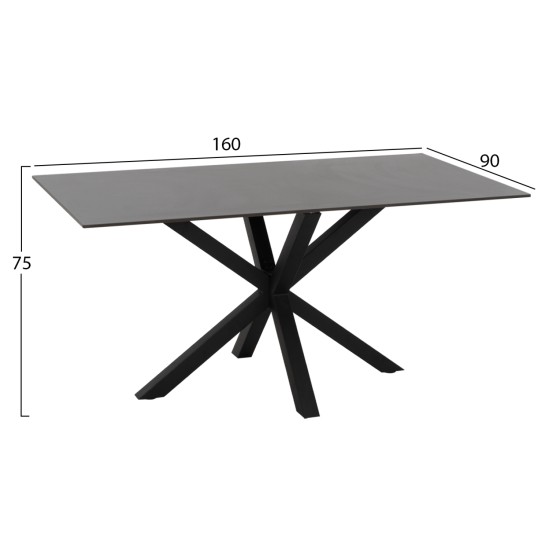 ΤΡΑΠΕΖΙ ΤΡΑΠΕΖΑΡΙΑΣ SYNTEC HM9308.01 SINTERED STONE ΜΑΥΡΟ ΜΕΤΑΛΛΙΚΑ ΠΟΔΙΑ 160x90x75Y εκ. ΤΡΑΠΕΖΙ ΤΡΑΠΕΖΑΡΙΑΣ SYNTEC HM9308.01 SINTERED STONE ΜΑΥΡΟ ΜΕΤΑΛΛΙΚΑ ΠΟΔΙΑ 160x90x75Y εκ.