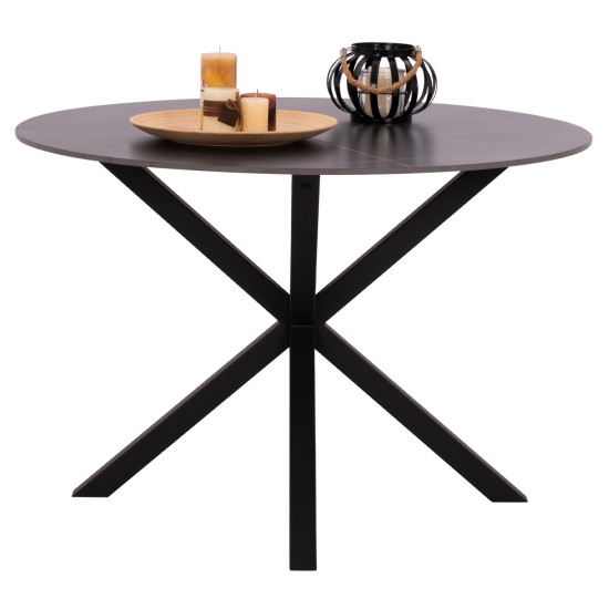ΤΡΑΠΕΖΙ ΤΡΑΠΕΖΑΡΙΑΣ ΣΤΡΟΓΓΥΛΟ SYNTEC HM9309.01 SINTERED STONE ΜΑΥΡΟ ΜΕΤΑΛΛΙΚΑ ΠΟΔΙΑ Φ115x75Y εκ. ΤΡΑΠΕΖΙ ΤΡΑΠΕΖΑΡΙΑΣ ΣΤΡΟΓΓΥΛΟ SYNTEC HM9309.01 SINTERED STONE ΜΑΥΡΟ ΜΕΤΑΛΛΙΚΑ ΠΟΔΙΑ Φ115x75Y εκ.