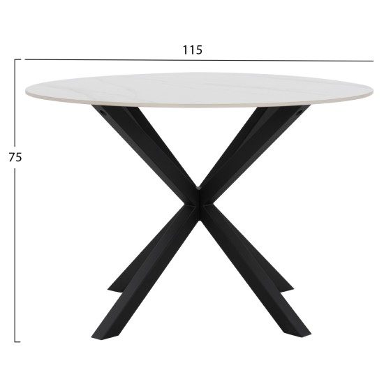 ΤΡΑΠΕΖΙ ΤΡΑΠΕΖΑΡΙΑΣ ΣΤΡΟΓΓΥΛΟ SYNTEC HM9309.02 SINTERED STONE ΛΕΥΚΟ ΜΕΤΑΛ.ΠΟΔΙΑ Φ115x75Y εκ. ΤΡΑΠΕΖΙ ΤΡΑΠΕΖΑΡΙΑΣ ΣΤΡΟΓΓΥΛΟ SYNTEC HM9309.02 SINTERED STONE ΛΕΥΚΟ ΜΕΤΑΛ.ΠΟΔΙΑ Φ115x75Y εκ.