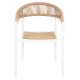 ΠΟΛΥΘΡΟΝΑ ΑΛΟΥΜΙΝΙΟΥ GRET HM5854.01 ΛΕΥΚΗ PE RATTAN ΜΠΕΖ 56x55,5x78Υεκ.