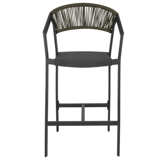ΣΚΑΜΠΟ ΑΛΟΥΜΙΝΙΟΥ ΑΝΘΡΑΚΙ ΜΕ ΜΠΡΑΤΣΑ- RATTAN- ΧΑΚΙ TEXTLINE 56x58x105Y εκ.HM5892.04 ΣΚΑΜΠΟ ΑΛΟΥΜΙΝΙΟΥ ΑΝΘΡΑΚΙ ΜΕ ΜΠΡΑΤΣΑ- RATTAN- ΧΑΚΙ TEXTLINE 56x58x105Y εκ.HM5892.04