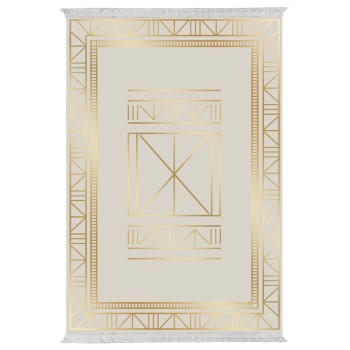 ΧΑΛΙ ΣΑΛΟΝΙΟΥ ΜΕ ΚΡΟΣΙΑ JOSIANE ΜΠΕΖ ΧΡΥΣΟ HM7675.34 160X230εκ.