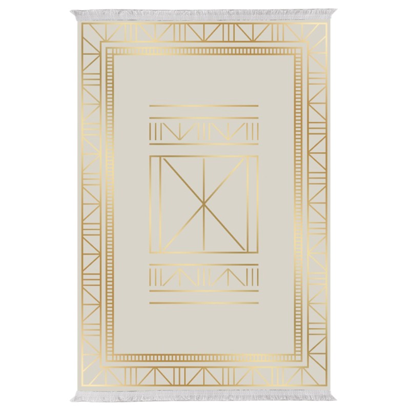 ΧΑΛΙ ΣΑΛΟΝΙΟΥ ΜΕ ΚΡΟΣΙΑ JOSIANE ΜΠΕΖ ΧΡΥΣΟ HM7675.34 160X230εκ.