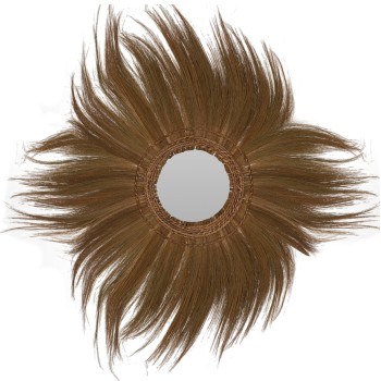 ΚΑΘΡΕΠΤΗΣ ΣΤΡΟΓΓΥΛΟΣ ΜΕ ΠΛΑΙΣΙΟ ΦΛΟΙΟ ΜΠΑΝΑΝΑΣ ΣΕ ΧΡΩΜΑ ΦΥΣΙΚΟ 100x4x100 ΕΚ.HM7735