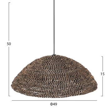 ΦΩΤΙΣΤΙΚΟ ΟΡΟΦΗΣ ΑΠΟ ΑΝΑΚΥΚΛΩΜΕΝΟ ΑΜΠΑΚΑ ΣΕ ΜΑΥΡΟ ΧΡΩΜΑ HM7783 Φ49x15Yεκ.