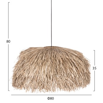 ΦΩΤΙΣΤΙΚΟ ΟΡΟΦΗΣ ΜΕ PANDAN ΚΑΙ MENDONG ΚΑΠΕΛΟ ΣΕ ΦΥΣΙΚΟ HM7778 Φ80Χ35Υεκ.