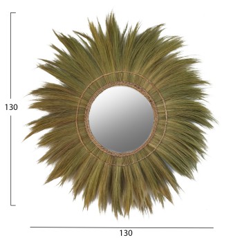ΚΑΘΡΕΠΤΗΣ ΤΟΙΧΟY ΣΤΡΟΓΓΥΛΟΣ ΠΛΑΙΣΙΟ ΙΝΕΣ ΜΠΑΝΑΝΑΣ ΣΕ ΦΥΣΙΚΟ 130x4x130Υεκ.HM7734