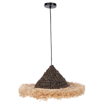 ΦΩΤΙΣΤΙΚΟ ΟΡΟΦΗΣ ΑΠΟ ΙΝΕΣ ΣΙΖΑΛ ΚΑΙ ΑΜΠΑΚΑ ΣΕ ΦΥΣΙΚΟ-ΜΑΥΡΟ 50x50x20Yεκ.HM7789