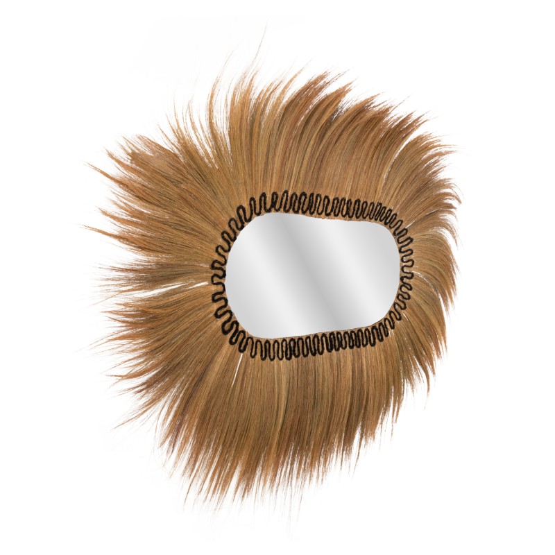 ΚΑΘΡΕΠΤΗΣ ΤΟΙΧΟΥ ΟΒΑΛ ΙΝΕΣ RAYUNG GRASS ΣΕ ΧΡΩΜΑ ΦΥΣΙΚΟ ΜΑΥΡΟ 110x5x160Yεκ.HM7803