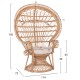 ΠΟΛΥΘΡΟΝΑ ROYAL PEACOCK HM9342 RATTAN ΣΕ ΦΥΣΙΚΟ-ΜΑΞΙΛΑΡΙ ΜΠΕΖ 114x72x150Yεκ. ΠΟΛΥΘΡΟΝΑ ROYAL PEACOCK HM9342 RATTAN ΣΕ ΦΥΣΙΚΟ-ΜΑΞΙΛΑΡΙ ΜΠΕΖ 114x72x150Yεκ.
