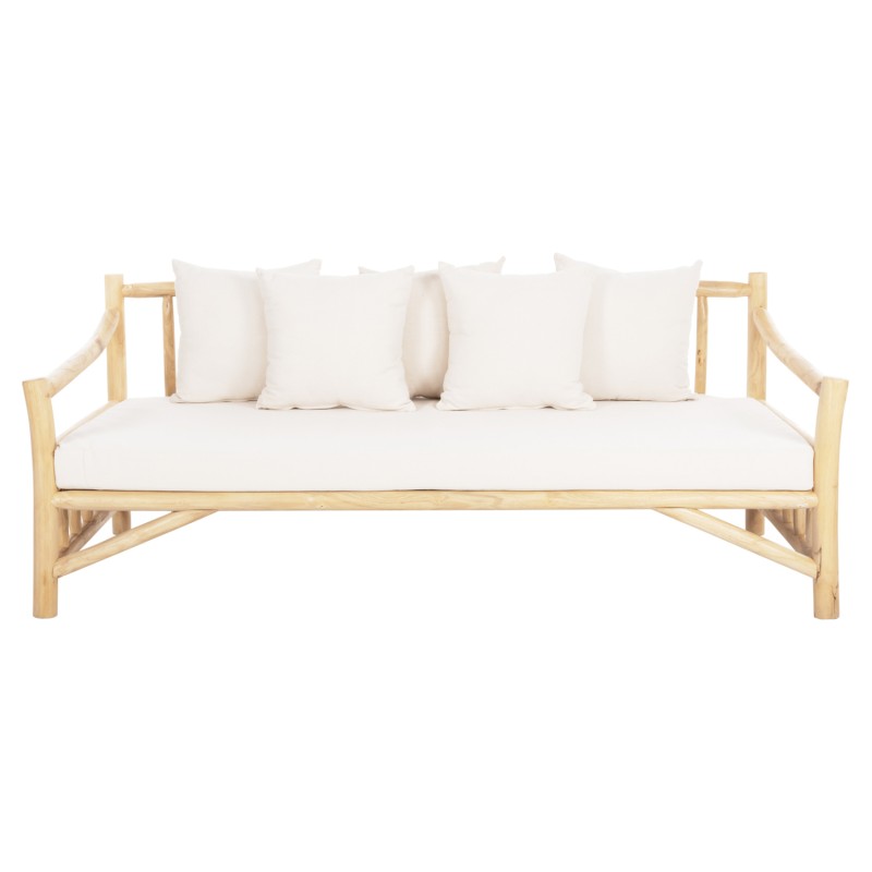 ΚΑΝΑΠΕΣ ΤΡΙΘΕΣΙΟΣ TORC HM9339 ΑΠΟ ΜΑΣΙΦ ΞΥΛΟ TΕΑK ΦΥΣΙΚΟ - ΛΕΥΚΟ 200x100x80Yεκ.