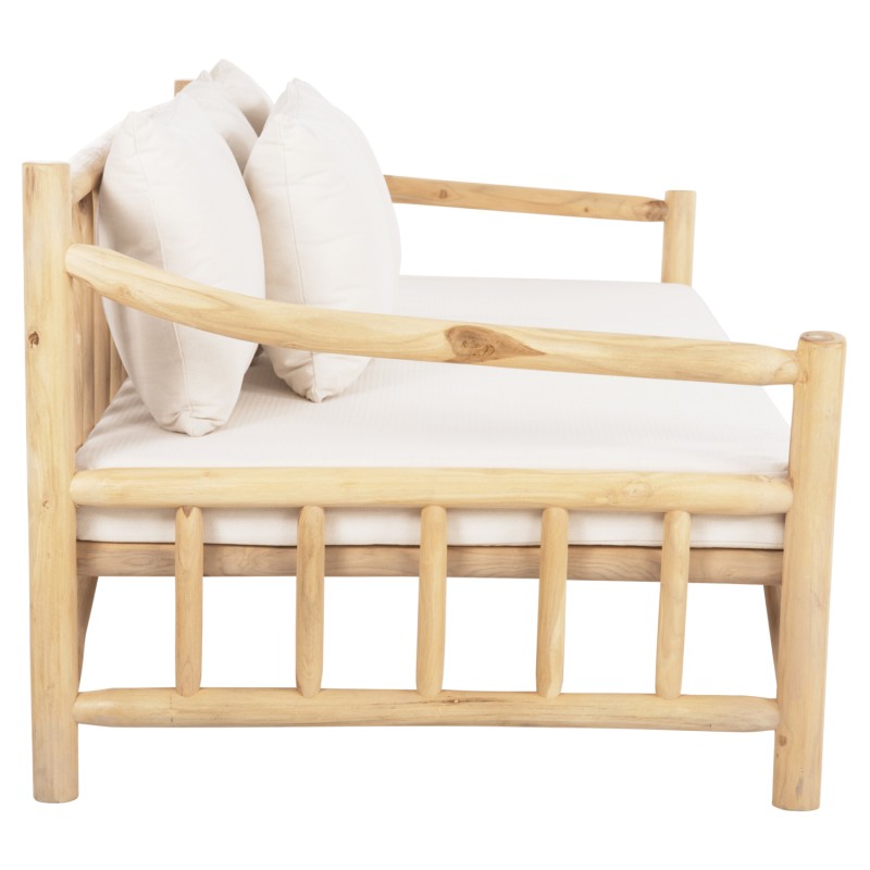 ΚΑΝΑΠΕΣ ΤΡΙΘΕΣΙΟΣ TORC HM9339 ΑΠΟ ΜΑΣΙΦ ΞΥΛΟ TΕΑK ΦΥΣΙΚΟ - ΛΕΥΚΟ 200x100x80Yεκ.