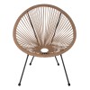 ΠΟΛΥΘΡΟΝΑ ACAPULCO Τ. ΦΩΛΙΑ ΜΕΤΑΛΛΟ ΜΑΥΡΟ ΜΕ TWISTED WICKER HM5871.01 70x73x79 εκ.