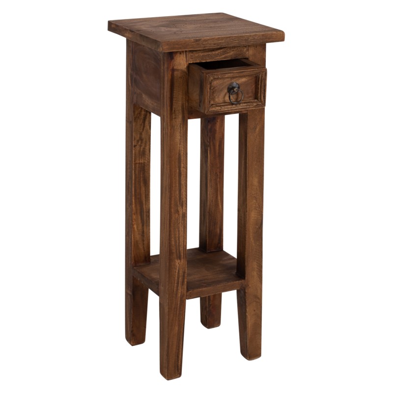 ΒΟΗΘΗΤΙΚΟ ΤΡΑΠΕΖΑΚΙ ΑΠΟ ΜΑΟΝΙ ΞΥΛΟ ΜΕ ΣΥΡΤΑΡΑΚΙ 25x25x66,5Υεκ.HM9484.01