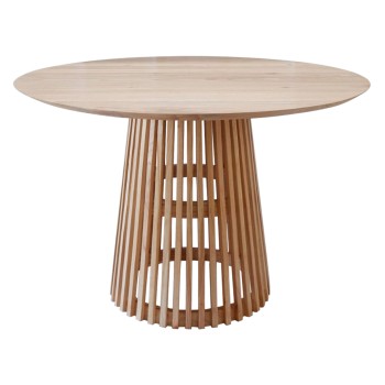 ΤΡΑΠΕΖΙ ΤΡΑΠΕΖΑΡΙΑΣ FRANTZ ΑΠΟ ΜΑΣΙΦ ΞΥΛΟ MINDI ΦΥΣΙΚΟ Φ150x78.5Yεκ.HM9457.01