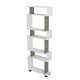 ΒΙΒΛΙΟΘΗΚΗ ΜΕΛΑΜΙΝΗΣ OWLOLIVE GREY ΛΕΥΚΟ 60x19,5x165Yεκ.HM8923.11