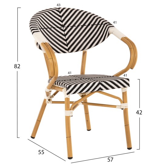 ΠΟΛΥΘΡΟΝΑ BAMBOO LOOK HM5861.01 ΜΑΥΡΟ-ΛΕΥΚΟ 57x55x82 εκ. ΠΟΛΥΘΡΟΝΑ BAMBOO LOOK HM5861.01 ΜΑΥΡΟ-ΛΕΥΚΟ 57x55x82 εκ.