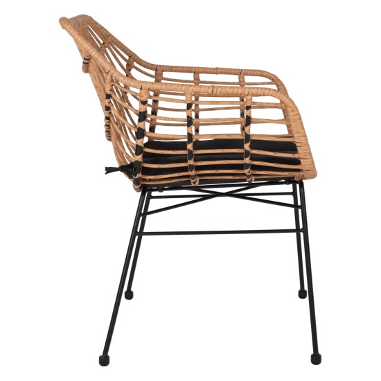 ΠΟΛΥΘΡΟΝΑ ΕΠΑΓΓΕΛΜΑΤΙΚΗ ΜΑΥΡΟ ΜΕΤΑΛΛΟ RATTAN ΜΠΕΖ & ΜΑΞΙΛΑΡΙ HM5864.01 58,5x60,5x80 εκ. ΠΟΛΥΘΡΟΝΑ ΕΠΑΓΓΕΛΜΑΤΙΚΗ ΜΑΥΡΟ ΜΕΤΑΛΛΟ RATTAN ΜΠΕΖ & ΜΑΞΙΛΑΡΙ HM5864.01 58,5x60,5x80 εκ.