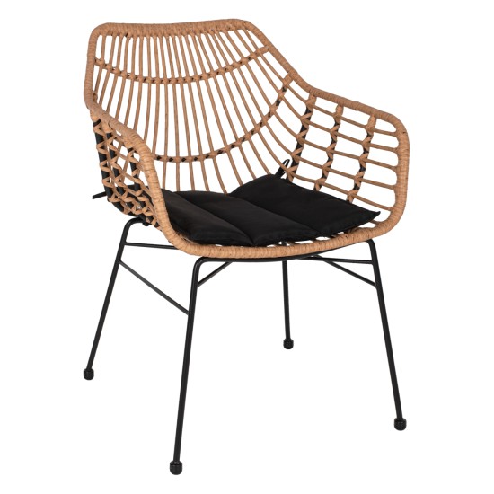 ΠΟΛΥΘΡΟΝΑ ΕΠΑΓΓΕΛΜΑΤΙΚΗ ΜΑΥΡΟ ΜΕΤΑΛΛΟ RATTAN ΜΠΕΖ & ΜΑΞΙΛΑΡΙ HM5864.01 58,5x60,5x80 εκ. ΠΟΛΥΘΡΟΝΑ ΕΠΑΓΓΕΛΜΑΤΙΚΗ ΜΑΥΡΟ ΜΕΤΑΛΛΟ RATTAN ΜΠΕΖ & ΜΑΞΙΛΑΡΙ HM5864.01 58,5x60,5x80 εκ.